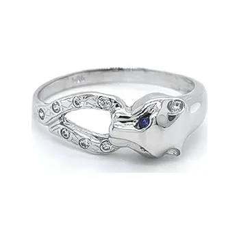 Prsten Prsten se Safírem z Bílého Zlata 7131260