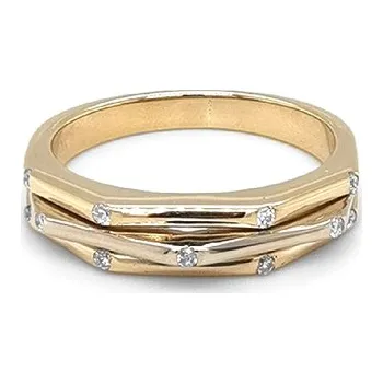 Prsten Zlatý Prsten s Diamanty 2011355