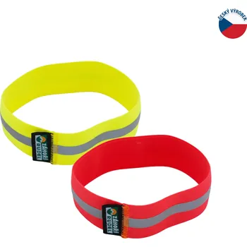 Obojek pro psa ZÁHOŘÍ Rudel Reflexní obojek - guma sešitý k sobě s reflexní páskou Barva: Žlutá, Délka: 45 cm