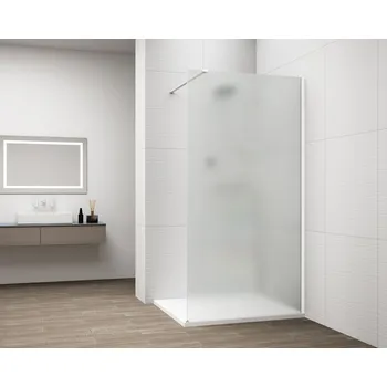 POLYSAN ESCA WHITE MATT jednodílná sprchová zástěna k instalaci ke stěně, matné sklo, 1000 mm (ES1110-03)