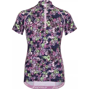 cyklistický dres Dres Silvini Scrivia CD1434 dětský kr.r. blush/green 134-140cm