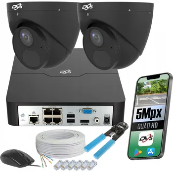 IP kamera Sada kamer pro monitoring DVS, 2 IP PoE kamery 8 Mpx, IP67