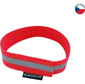Obojek pro psa ZÁHOŘÍ Rudel Reflexní obojek - popruh suchý zip s reflexní páskou Barva: Oranžová, Délka: 41 cm