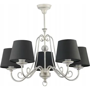 JUPITER Závěsný lustr se stínidly ARKADA AK-5 5xE27 ČERNÝ do obýváku ložnice