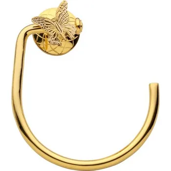 Držák na ručník Kruh na ručník Butterfly s potahem 24k zlata