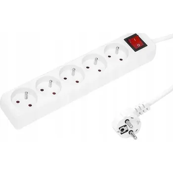 Napájecí kabel Prodlužovací Kabel přívodní kabel Blow 5 m 5 ks bílý