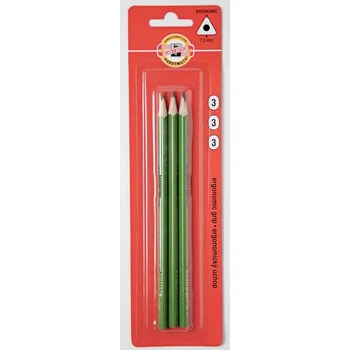 Kancelář Koh-i-noor tužka grafitová trojhranná č.3 /zelená set 3 ks