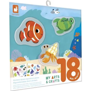 kreativní sada Janod My arts&crafts Mini Znovupoužitelné nálepky Moře od 18 měsíců