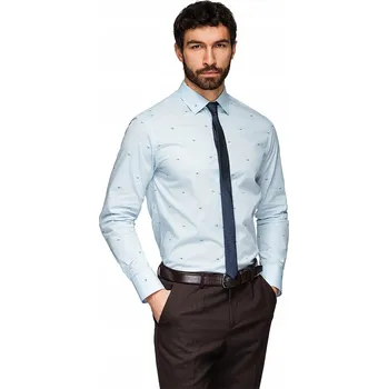 Pánská košile Ombre pánská košile casual K696 dlouhý rukáv slim bavlna velikost XL