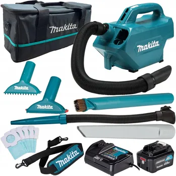 Vysavač Makita CL121DSM Akumulátorový Vysavač 12V 4Ah CXT 0,5l 46mbar + příslušenství