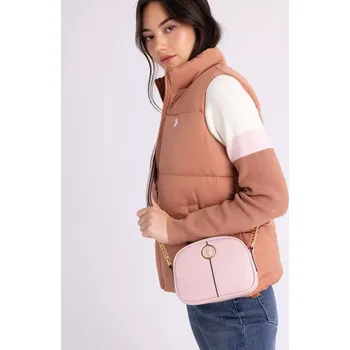 Kabelka U.S. Polo Assn. dámská kabelka, crossbody ENAMEL CHAIN růžová