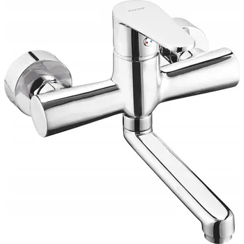 Vodovodní baterie Nástěnná umyvadlová baterie Ferro Algeo stříbrná BAG3