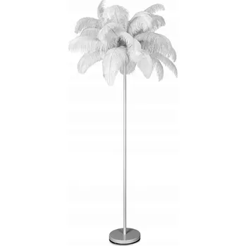 Stojací lampa Stojací lampa EuroFirany stříbrná pírka FERI 1 180 CM