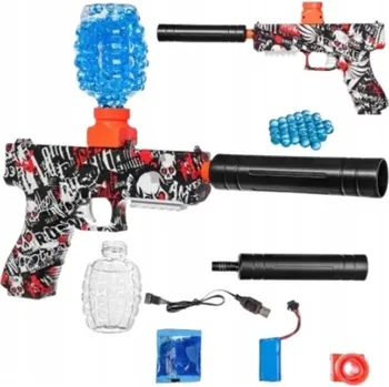 Dětská zbraň Automatická pistole click4TOYS na gelové kuličky s akumulátorem a laserem