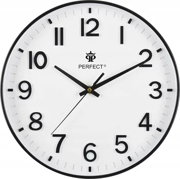 Hodiny Nástěnné hodiny Perfect PW603-1700-1 Black White - 30 cm - S plynulým chodem