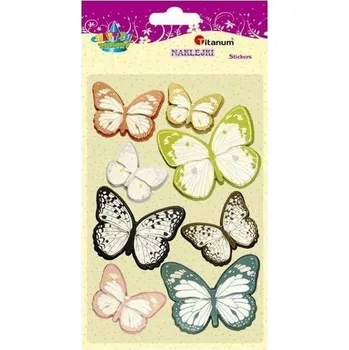samolepka Titanum 3D se třpytkami Samolepky s motýly