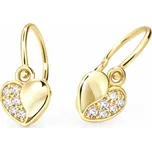 Cutie Jewellery Dětské náušnice ze žlutého zlata C2160-10-X-1 bílá + 2 měsíce na vrácení zboží