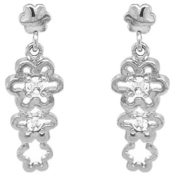 Náušnice Zlaté Visací Náušnice se Zirkony 7121816