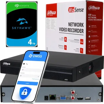 IP kamera IP rekordér Dahua NVR4116HS-4KS3 pro 16 kamer 12Mpx 4K + disk 4TB