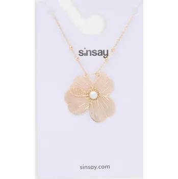 Náhrdelník Sinsay - Řetízek s přívěskem ve tvaru květu - zlatá - 575IM-GLD - 575IM-GLD-ONE