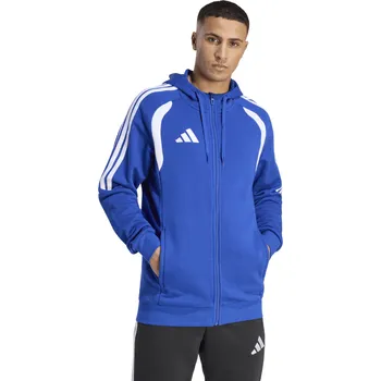 Pánská mikina Bavlněná mikina s kapucí Adidas Tiro 26 League dlouhý zip modrá Velikost: 116