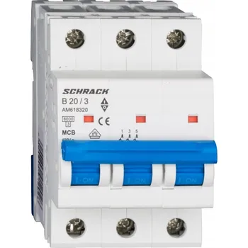 modulární přístroj a rozvaděč Schrack AMPARO Jistič 6kA, charakteristika B, 20A, 3-pólový
