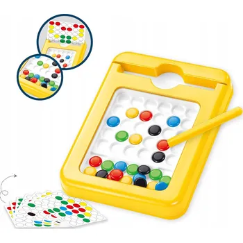 Magnetická kreslící tabulka Barevná kreativní magnetická tabulka pro děti - 12x16,5 cm, 30 magnetek