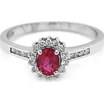 Zlatý Prsten s Rubínem a Diamanty 2010649