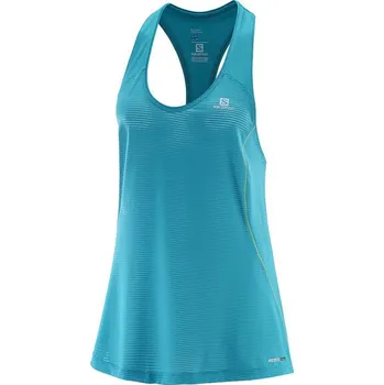 Běžecké oblečení Nátělník Salomon Elevate Tunic Tank 392777 dámský enamel blu/enamel XS