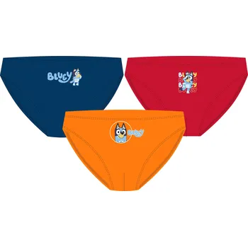 Chlapecké spodní prádlo Chlapecké slipy, 3pack - modrá/červená/oranžová | Bluey Barva: Modrá/Červená/Oranžová, Velikost: 98/104