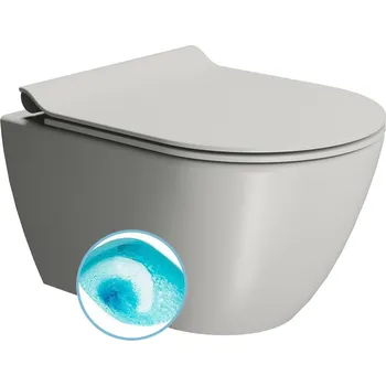 Klozet GSI PURA závěsná WC mísa, Swirlflush, 36x50cm, cenere dual-mat (881617)