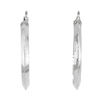 Náušnice Kruhové Náušnice z Bílého Zlata 7121737