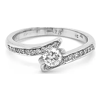 Prsten Zlatý Prsten s Diamanty 2010255