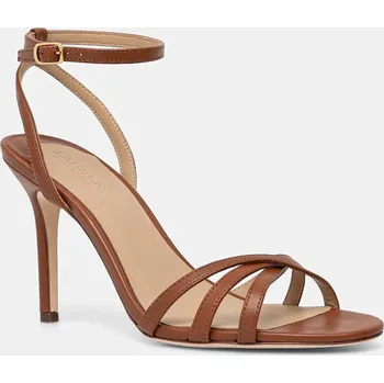 Dámské sandále Lauren Ralph Lauren sandály kožené Kendyl 802P10403001.200 hnědá 88X, EUR 36