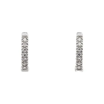 Náušnice Kruhové Náušnice se Zirkony z Bílého Zlata 7122670