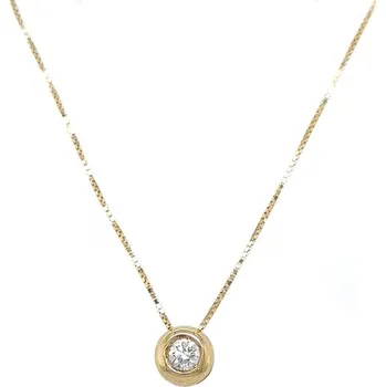 Náhrdelník Zlatý Přívěsek s Diamantem 2050480