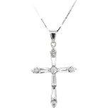 Přívěsek Kříž se Zirkony z Bílého Zlata 7151335