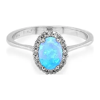 Prsten Zlatý Prsten s Opálem a Zirkony 7131384