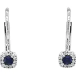 Zlaté náušnice se safíry a diamanty 2020554