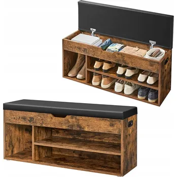 Botník Botník s lavicí Songmics 100 x 44 x 30 cm, rustikální dub