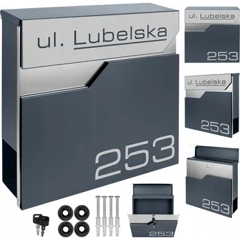 Poštovní schránka Poštovní schránka euroschránka s přihrádkou na noviny M-TEC šedá