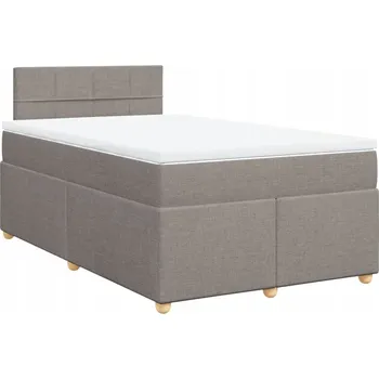 Postel Čalouněná jednolůžková postel VidaXL 120x200 cm, béžové odstíny