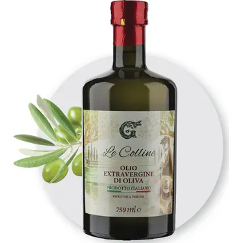 Rostlinný olej Olearia del Garda Olivový olej extra virgin LE COLLINE objem: 0,75L Vynikající na bruschettu či do salátů