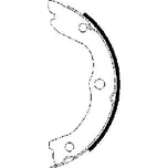 Sada brzdových čelistí, parkovací brzda HELLA H9725N