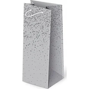 Dárková taška Dárková taška STŘÍBRNÉ HVĚZDY 40x12 cm
