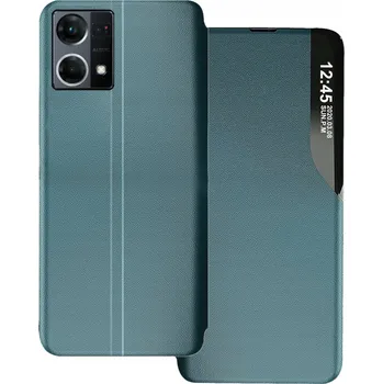 Pouzdro na mobilní telefon Flipové pouzdro View pro Oppo Reno7 4G / LTE zelené