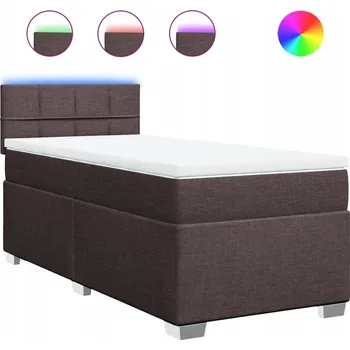 Postel Čalouněná jednolůžková postel VidaXL 100x200 cm, odstíny hnědé