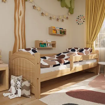 Dětská postel 160x80 cm Ania s bariérkou a roštem – 100% dřevo