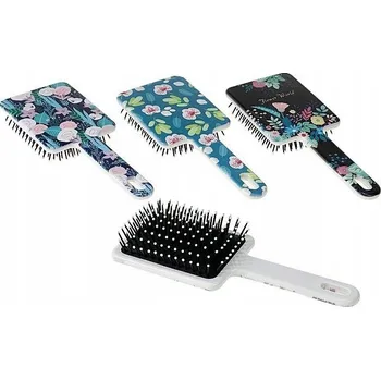 kartáč na vlasy Plastový kartáč na vlasy s motivem květin
