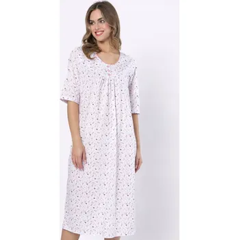 Dámská noční košile Noční košile Leveza s krátkým rukávem, délka do půli stehen, velikost 4XL